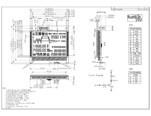 Small Lcd Panel Display , Tft Display Panel STN Negative LCD Type