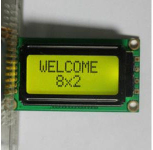 8X2 STN Postive Transflective COB 0802 LCD Module Display