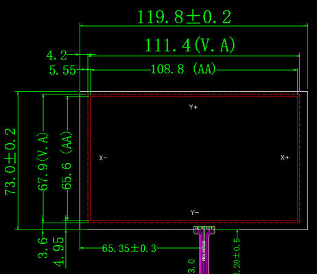 5 Inch Touch Screen Lcd Display Module , Tft Lcd Touch Screen Oil Proof