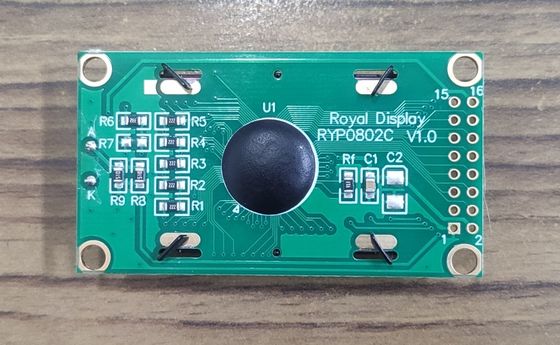 8X2 FSTN/Positive Character Monochrome LCD Display with White LED Blacklight