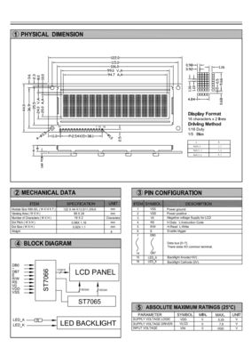16*2 Big Size STN LCD Module Negative Blue Monochrome With IC ST7065