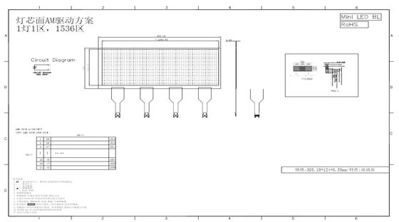 12.3 Inch LCD/LED Module AM Local Dimming Customized 64*24 Dam Construction