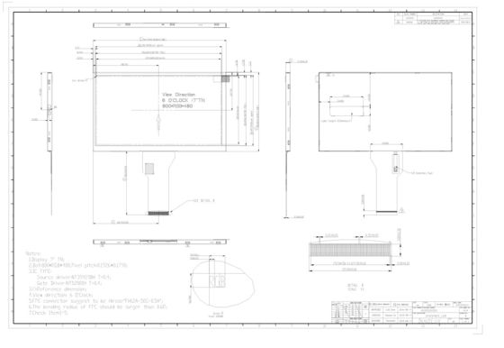 7 Inch INNOLUX TFT LCD Module 800*RGB*480 Display Digital Interface