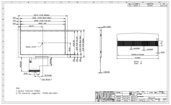 EJ050NA-01G Innolux 5 Inch TFT LCD Module Display 800*RGB*480 Optional RTP