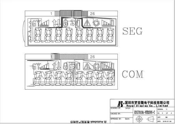 Tn LCD Module Reflective Positive 12h Panel Meter Wide Temperature Display