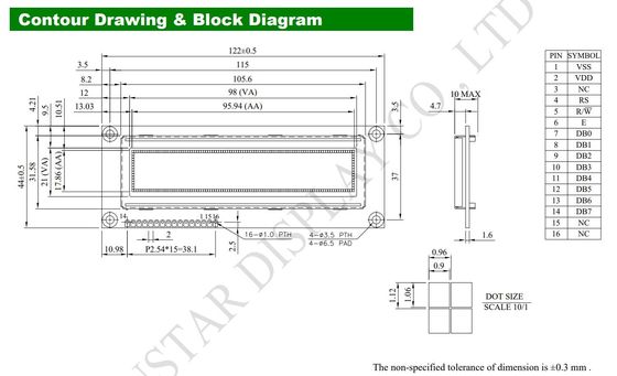 OLED LCD Module 3.84'' 100*16 Graphic Super Wide Temperature 5.0v Winstar Replace