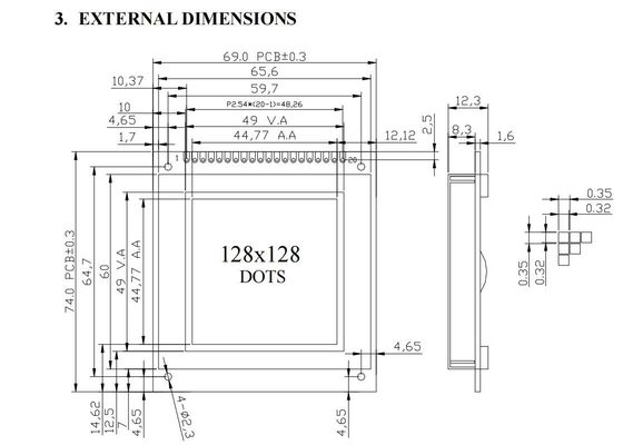 DFSTN LCD Module For Fuel Dispenser Industrial Display Super Wide Temperature Transmissive Negative Customizable
