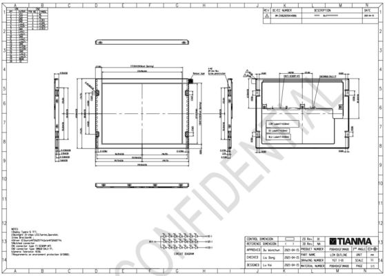 8.4'' 1024*768 RGB TFT LVDS Interface High Contrast Bright Wide Temperature LCD Module