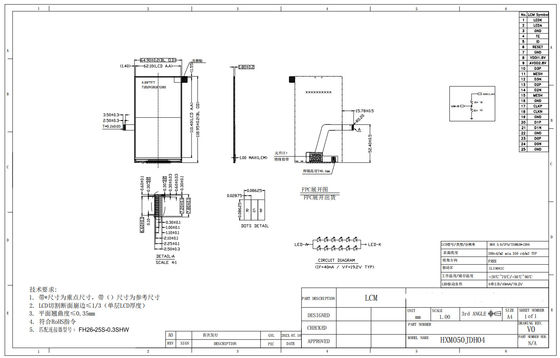 5'' 720*RGB*1280 All View Mipi Interface Ili9881c IC Wide Temperature TFT LCD Module