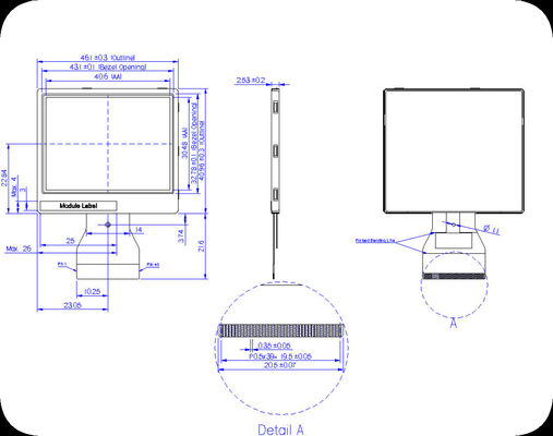 2.0'' LTPS Transmissive RGB 640*240 LCD Module