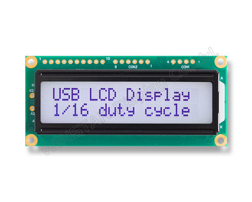 16*2 character USB interface FSTN STN LCD Module Winstar replace industrial use