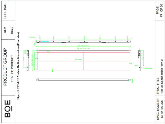 24'' BOE 1920RGB*360 Bar high contrast ratio TFT LCD Module