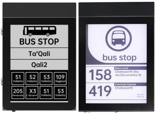 13.3'' monochrome E-paper display bus stop sign support customization