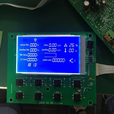 Custom STN Blue Negative Transmissive LCD Module for Air Purification Systems