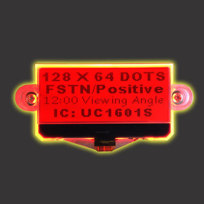 Green Color Lcd Screen COG LCD Module With 128 * 64 Pixels Resolution Mono Lcd Panel