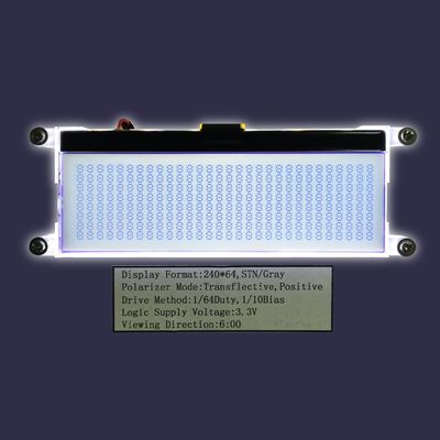Factory wholesale 240*64 Graphic LCD ST7565R Parallel YG Stn Gray Positive LCD Display Reflective Polarizer COB FPC