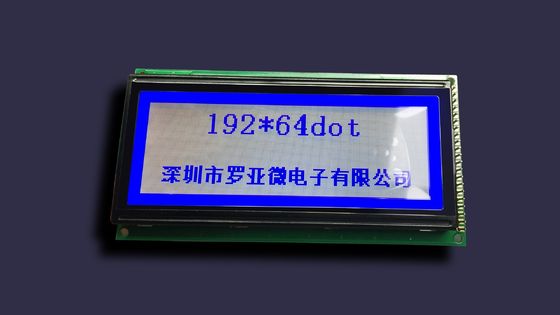 Stn Graphic 192x64 Dots Mono LCD Module FSTN FFC Parallel Interface