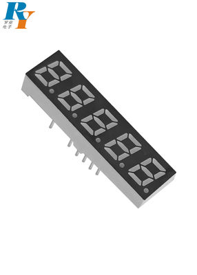 Blue Emitting LED Segment Display Common Cathode 0.28" 5 Digit 200mcd