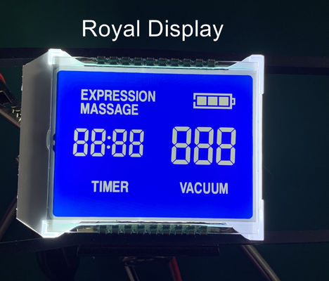 STN Blue Negative Monochrome Segment Graphic LCD Display with White Backlight