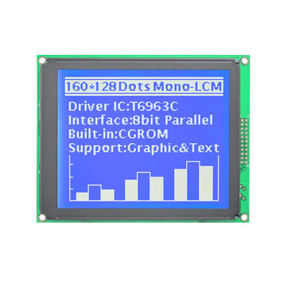 160x128 Dots STN FSTN Graphic COB T6963C Driver IC Lcd Display Module