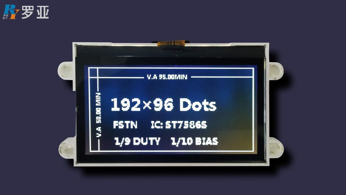 192*64dots Graphic Low Power Consumption Stn-Gray White LED Backlight Module LCD Display